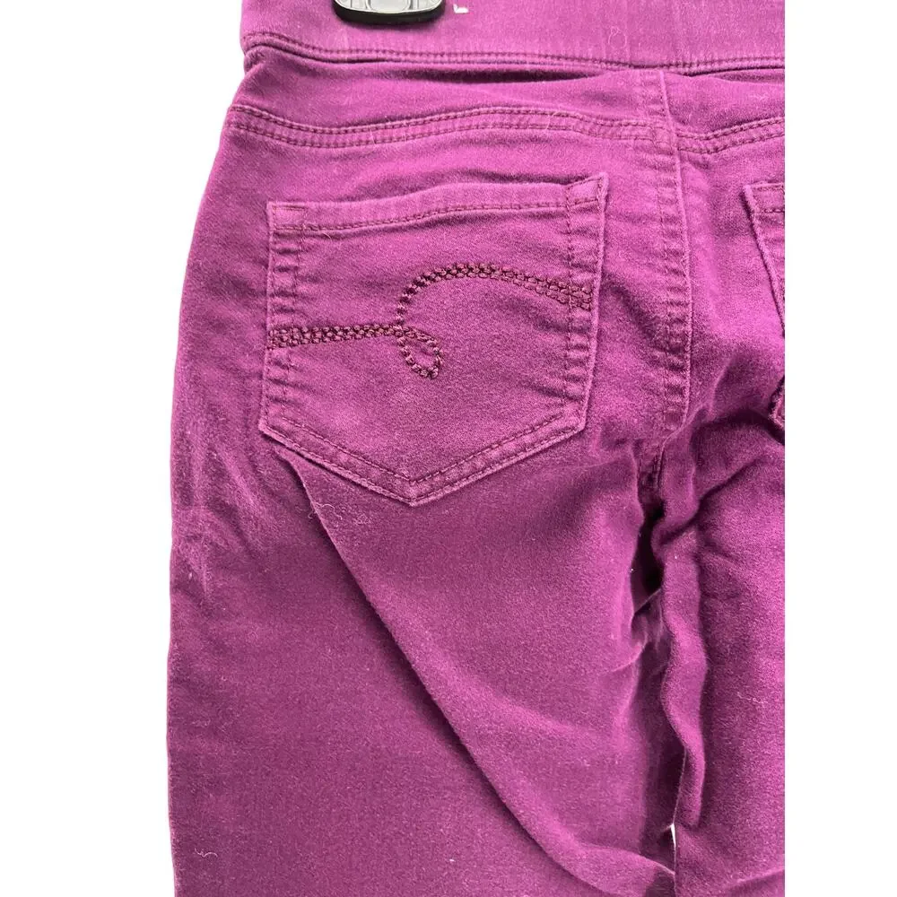 Justice Girls Purple Embellished Mid-Rise Leggings Youth Size 12